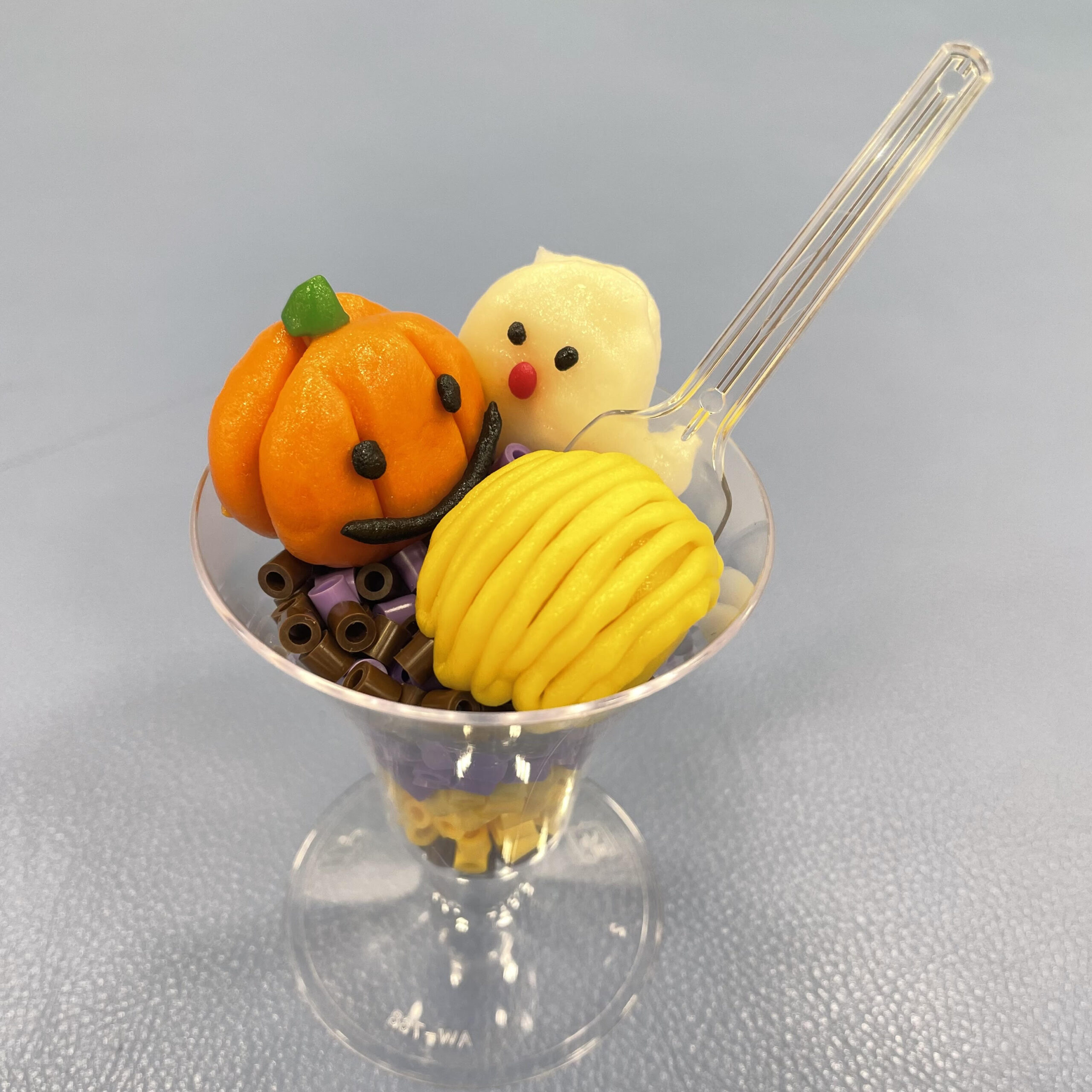 かんてんネンドでハロウィンパフェをつくろう