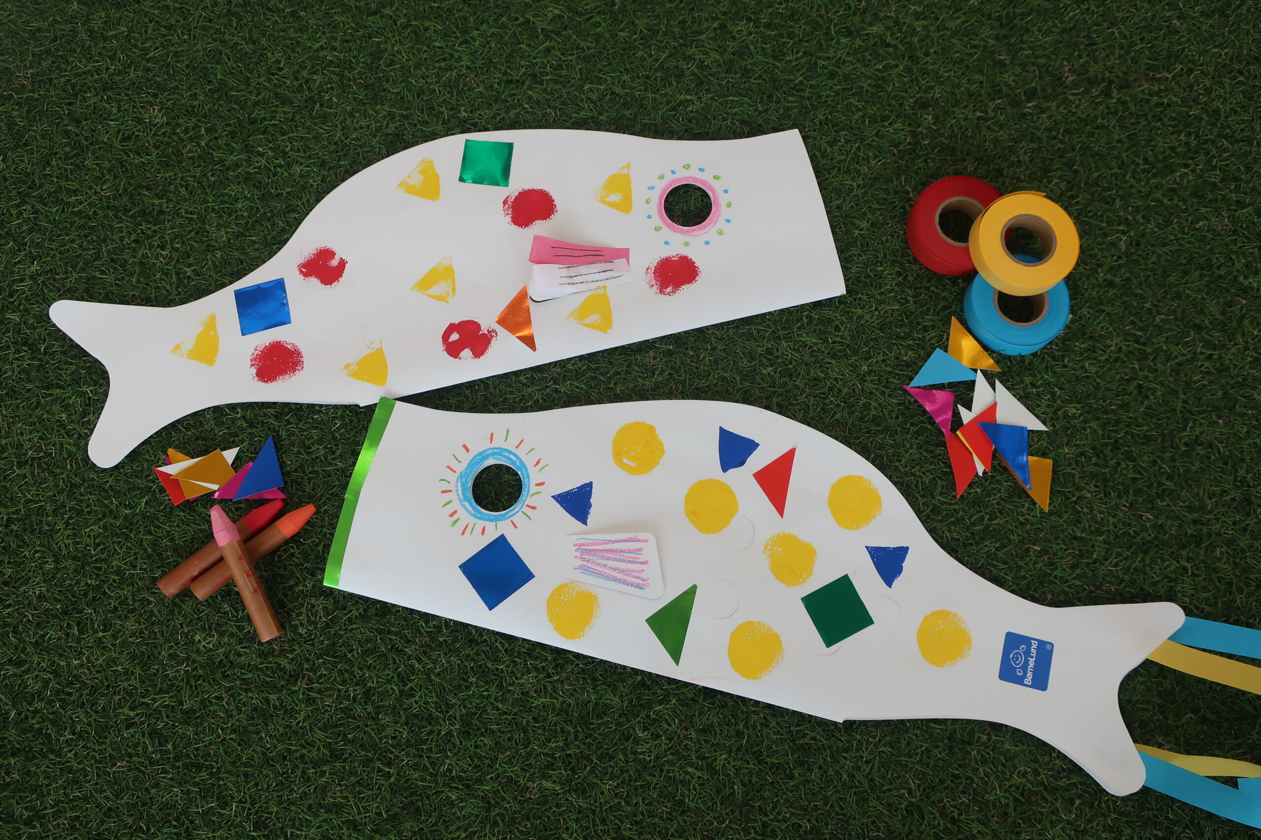 切って、貼って、描いて楽しもう！こいのぼりコラージュ