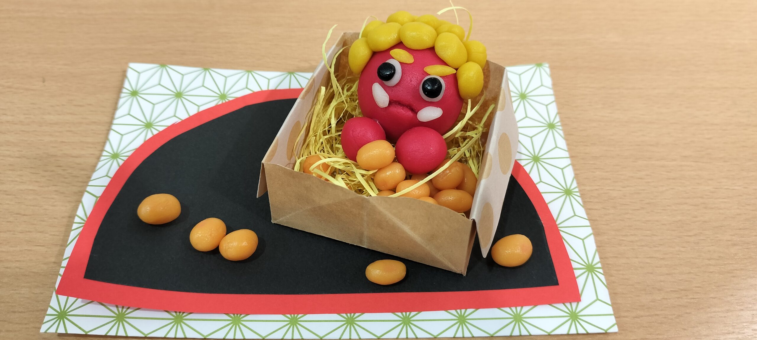 かんてんネンドで鬼と福豆をつくろう！