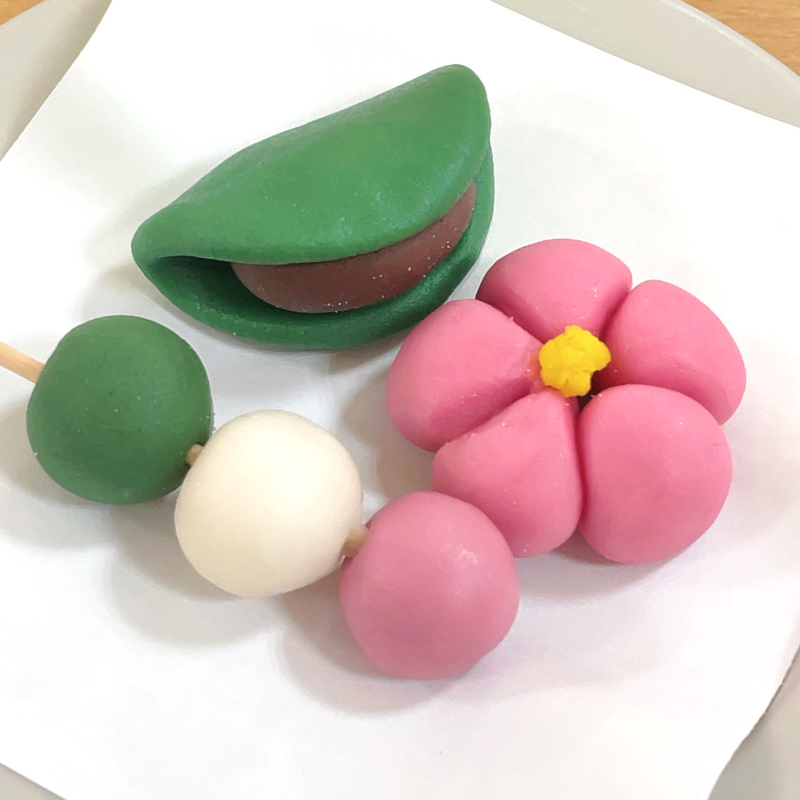 かんてんネンドで春のお花見和菓子をつくろう！