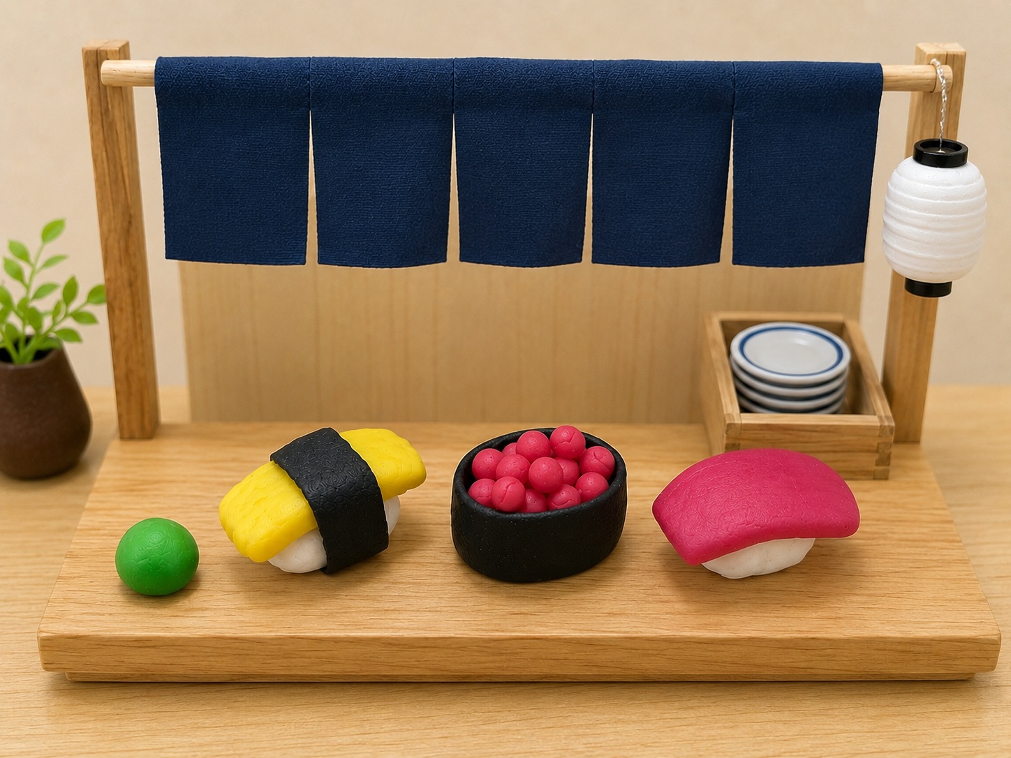 かんてんネンドでお寿司屋さんごっこ！