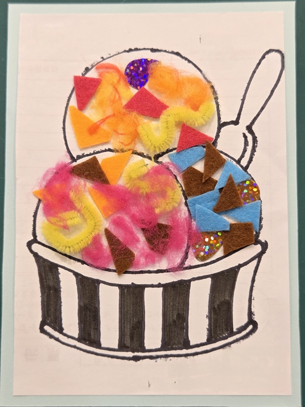 貼り絵あそび　アイスクリームをつくろう！