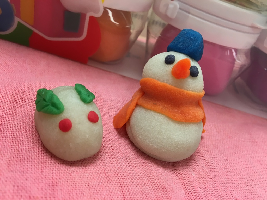 かんてんねんどで雪だるまと雪うさぎを作ろう！！