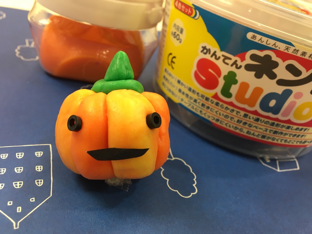 かんてんねんどでハロウィンかぼちゃ作り！！