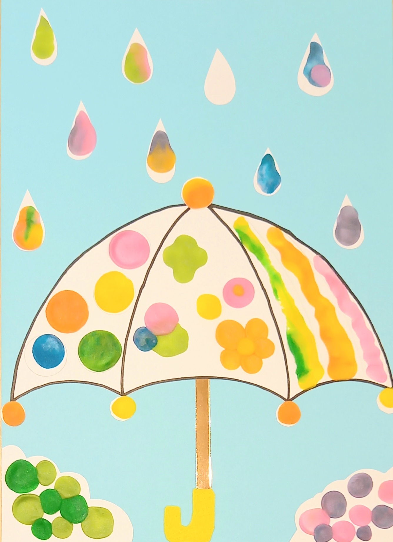 【かんてんネンド】傘に色をつけよう！
