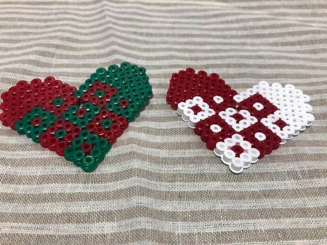 ☆ハマビーズでハートのクリスマスオーナメントを作ろう☆