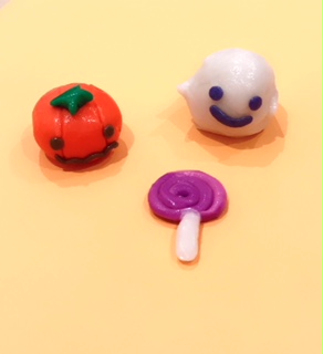 かんてんネンドで『キャンディー　+　おばけorかぼちゃ』づくり!!